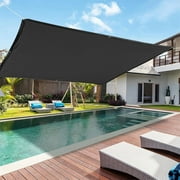 Herrnalise Sun Shade Sails Canopy,6.57'x 6.57' Outdoor Heavy Duty UV Protection Beach Shade Canopy Wind Sail,Rectangle Shade Canopy for Patio Garden Outdoor Facility and Activities,Black
